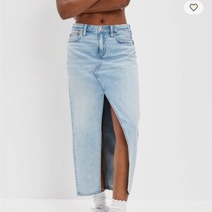 American Eagle Outfitters Light Blue Denim Maxi Skirt